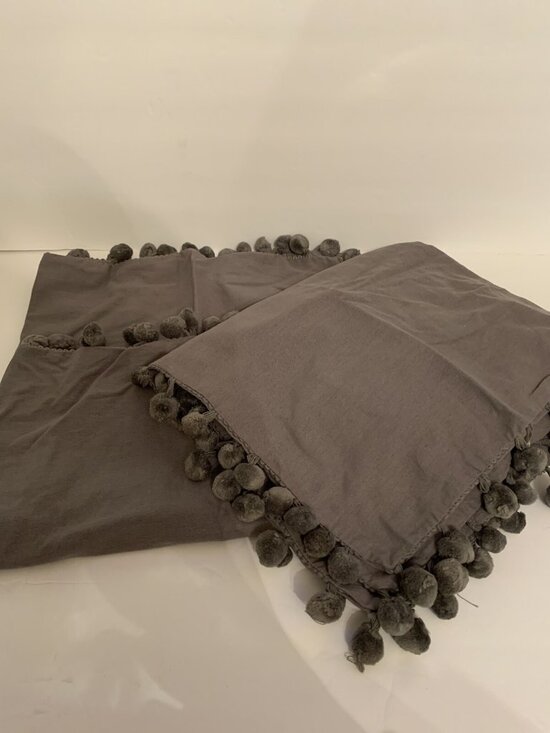 Urban Outfitters Other - Urban Outfitters Magical Thinking Gray Pom Pom Fringe Standard Sham Set of 2 NEW